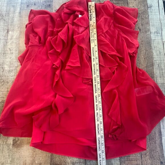 J.Crew Red Ruffled Blouse V-Neck Layered NEW NWT Plus Size 2X - Picture 9 of 11